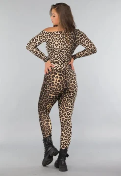 Legging met Luipaardprint en Stretch