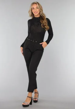 Leopard Bodysuit in Zwart