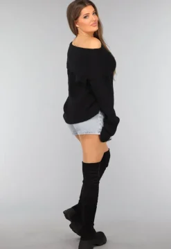 Lichtblauwe Denim Overslag Skort met Schuine Sluiting