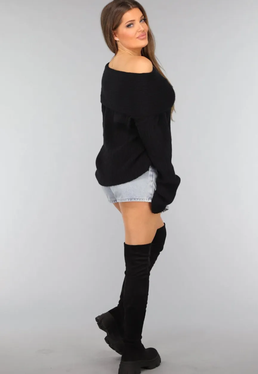 Lichtblauwe Denim Overslag Skort met Schuine Sluiting
