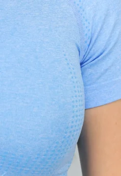 Lichtblauwe Korte Short Sleeve Sporttop