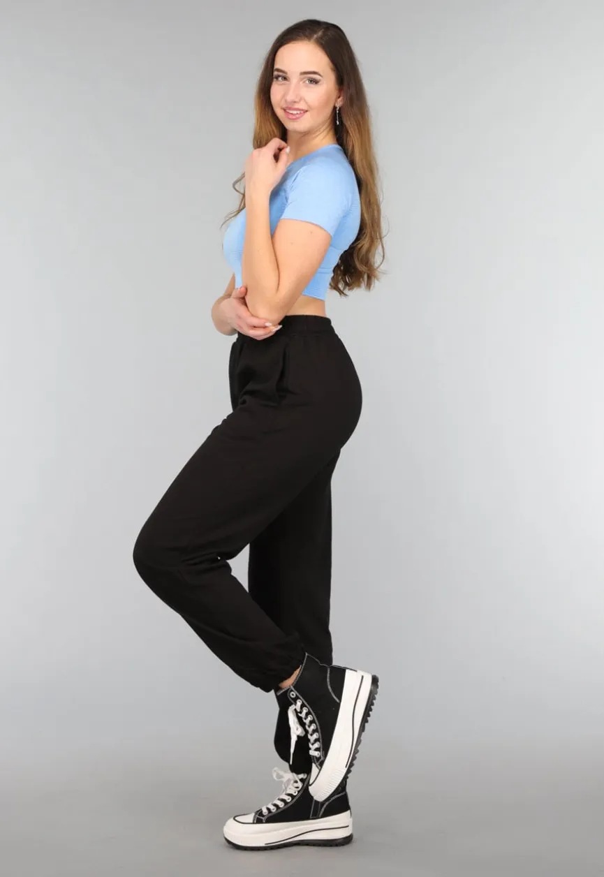 Lichtblauwe Korte Short Sleeve Sporttop