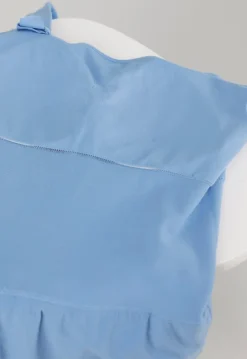 Lichtblauwe Mouwloze Jurk met Ingebouwd Broekje en Vaste Pads