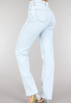 Lichtblauwe Tall Jeans met Scheuren