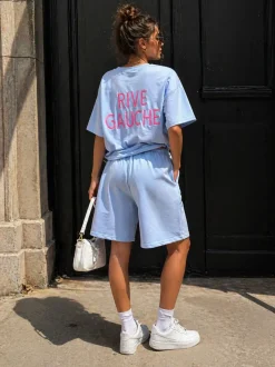 Lichtblauwe Two Piece Set met T-Shirt en Shorts