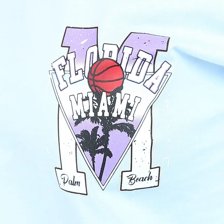 Lichtblauw Oversized Basketbal T-Shirt