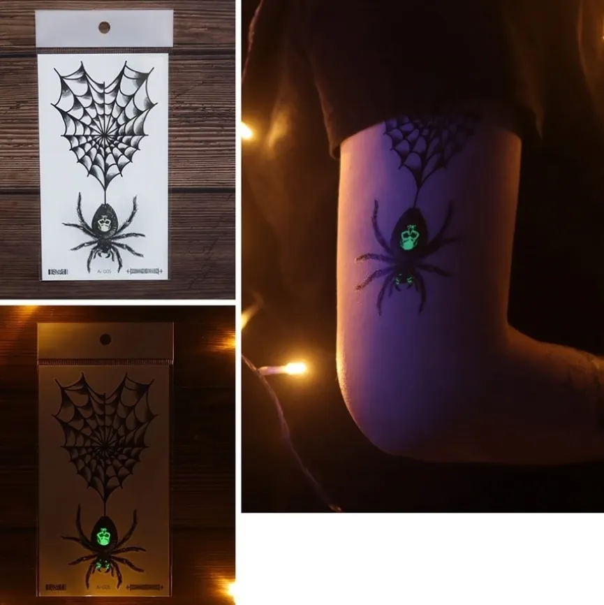 Lichtgevende Scary Tijdelijke Tattoo