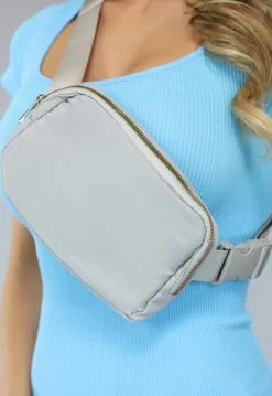 Lichtgrijze Crossbody Tas