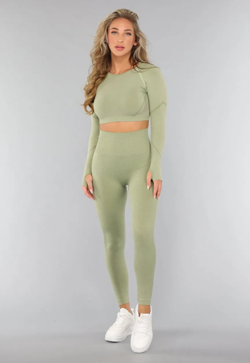 Lichtgroene Fitnesslegging met Liftend Effect