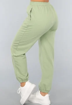 Lichtgroene Joggingbroek met Open Detail