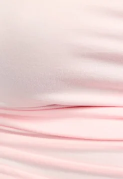 Lichtroze Geplooide Stretch Top met Lange Mouwen