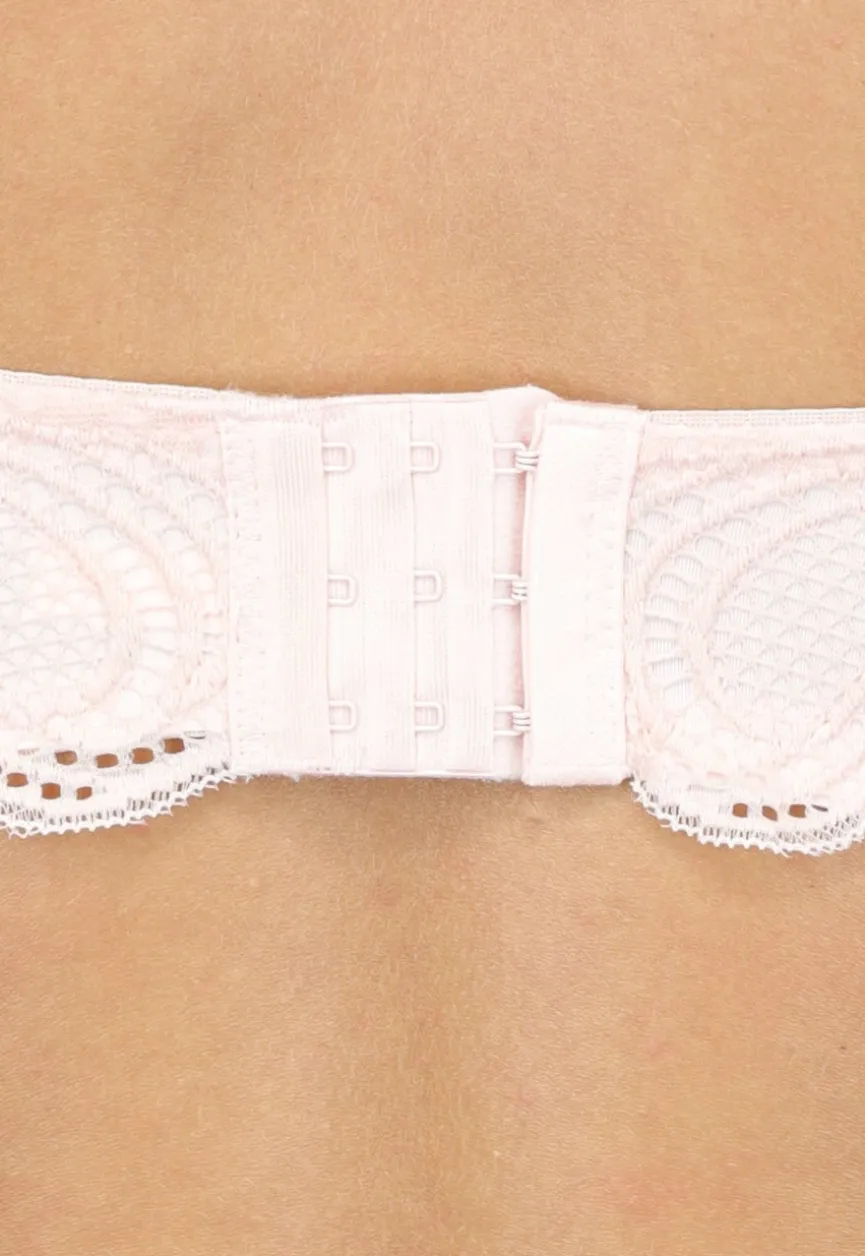 Lichtroze Kanten Bralette met Strass Steentje