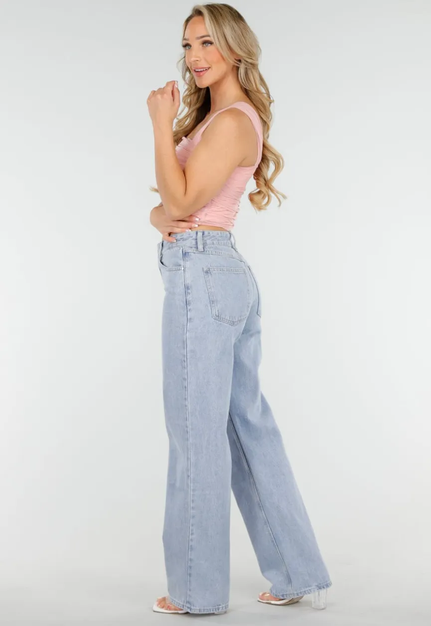 Lichtroze Mesh Off Shoulder Top met Drapé en Stretch