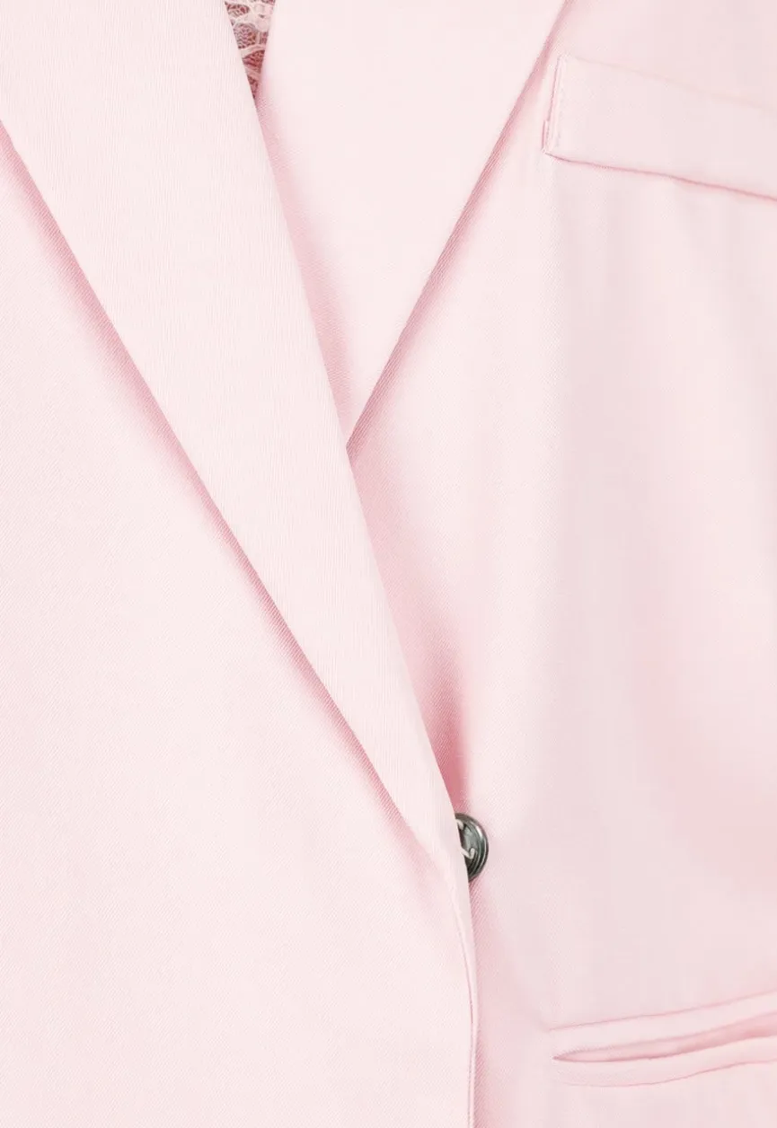 Lichtroze Oversized Asymmetrische Blazer