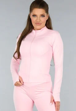 Lichtroze Sportset met Vestje en Flared Legging
