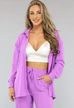 Lila Co Ord Set met Pantalon