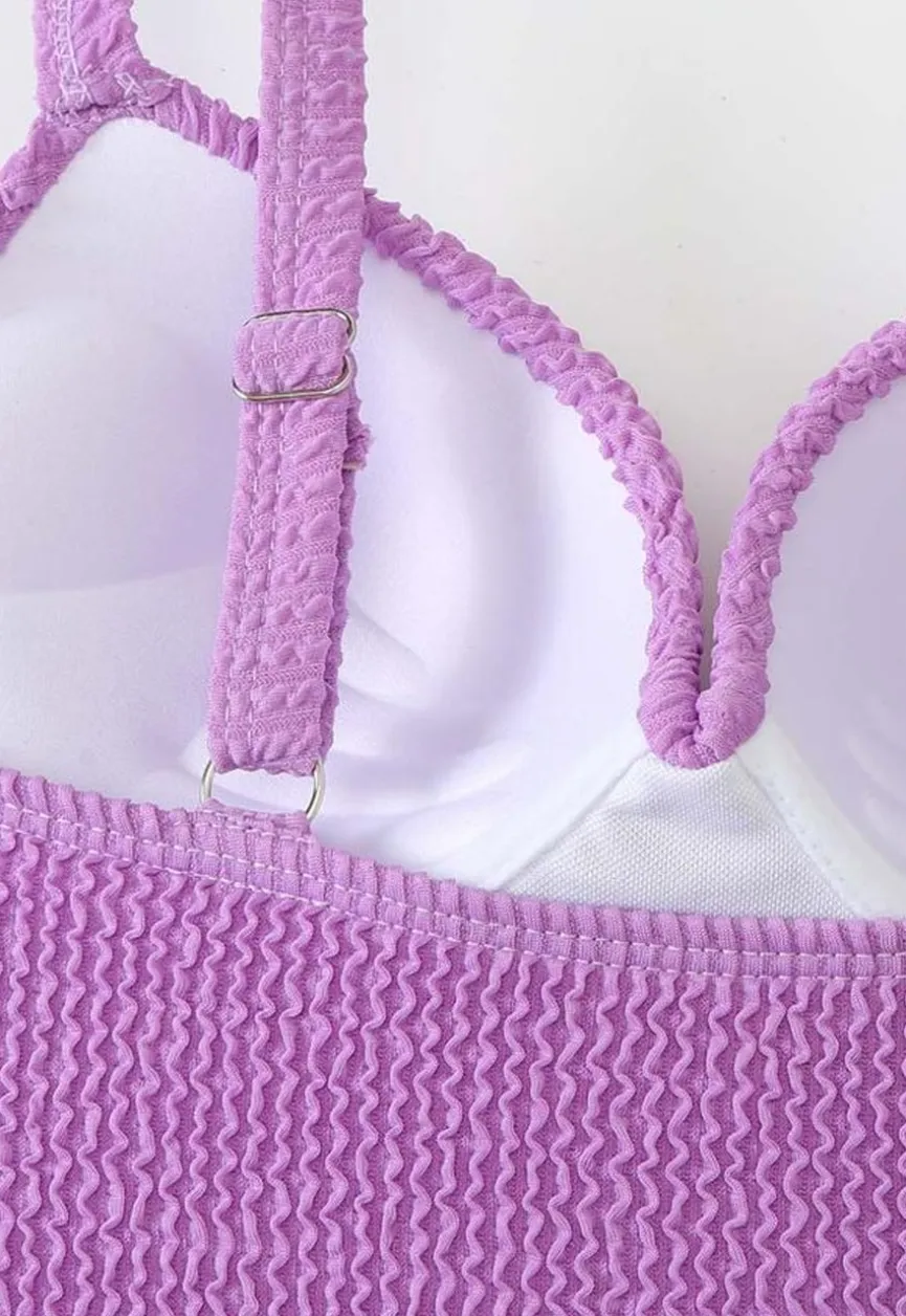 Lila Maximizer Badpak met Structuur