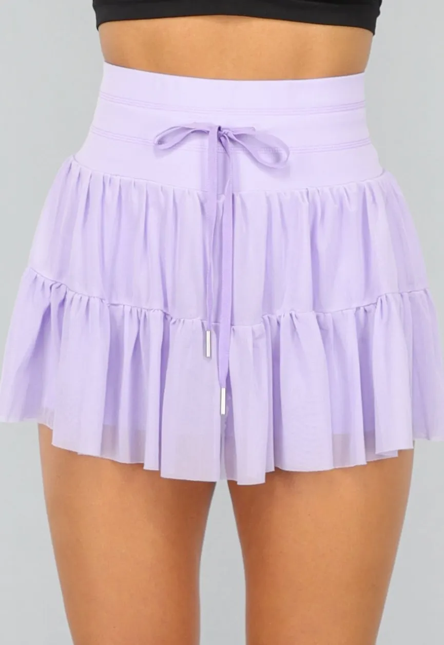 Lila Mesh Skort met Binnenbroekje