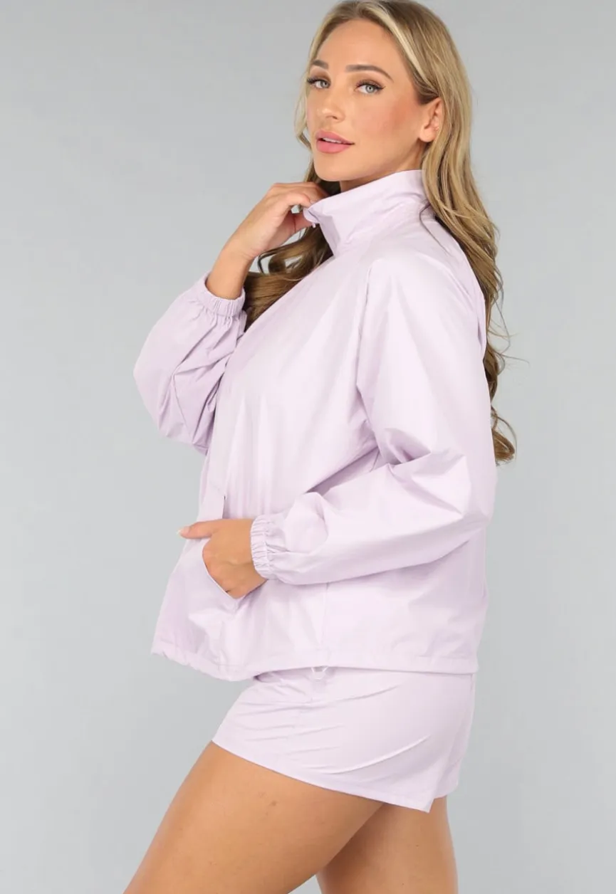 Lila Short Set met Windjack