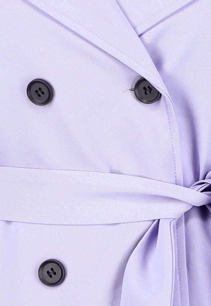 Lila Trenchcoat met Knoopsluiting