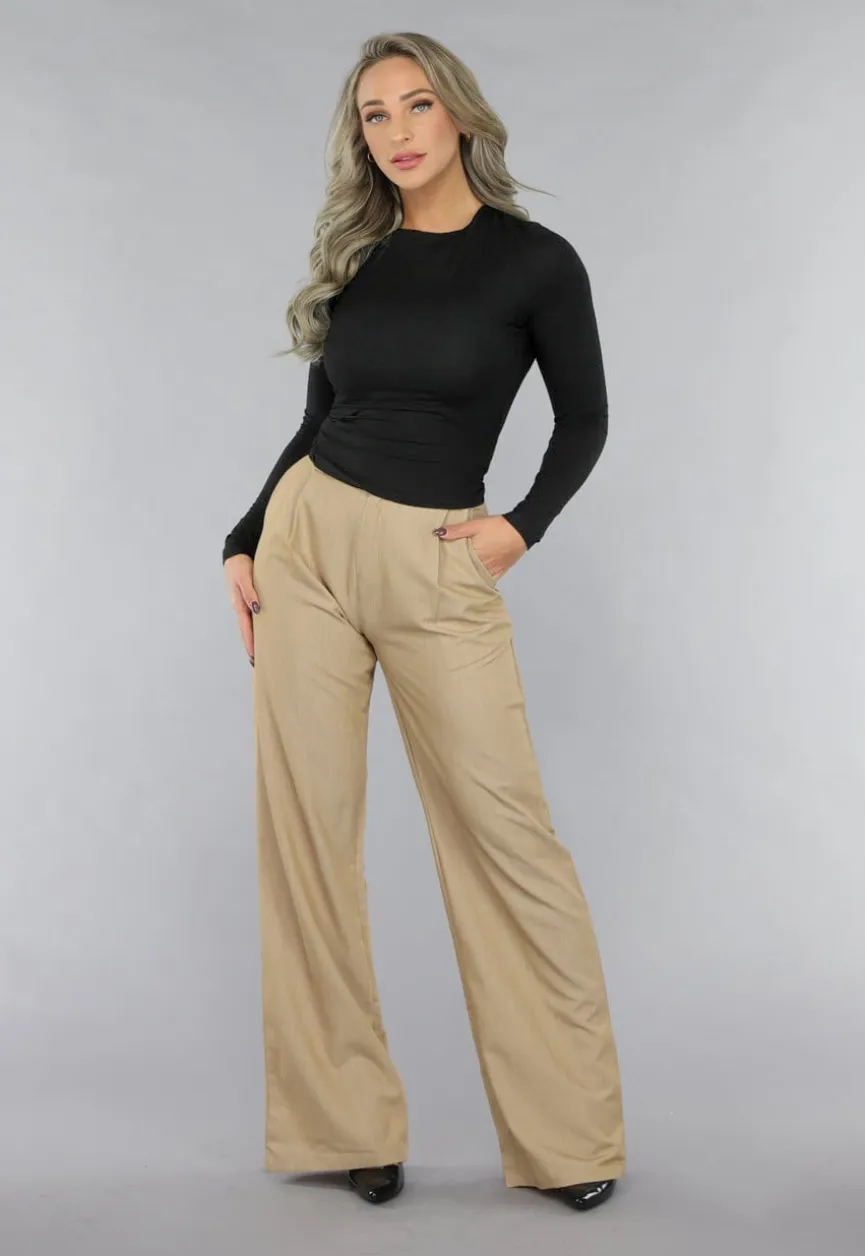 Longsleeve Zwarte Geplooide Top