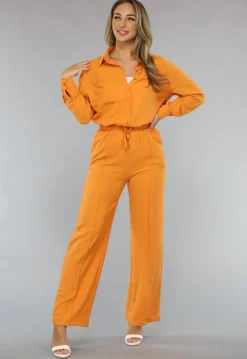 Matchende Set met Blouse in Oranje