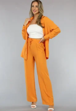 Matchende Set met Blouse in Oranje