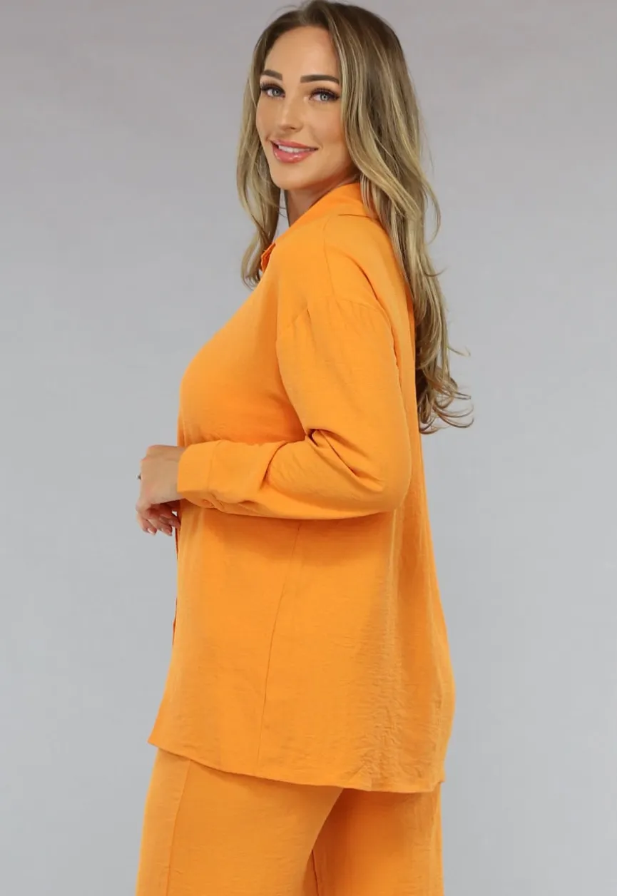 Matchende Set met Blouse in Oranje