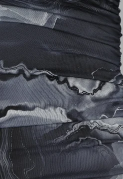 Maxi Jurk met Marble Print in Grijs