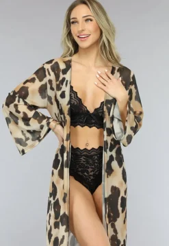 Mesh Leopard Kimono Lang
