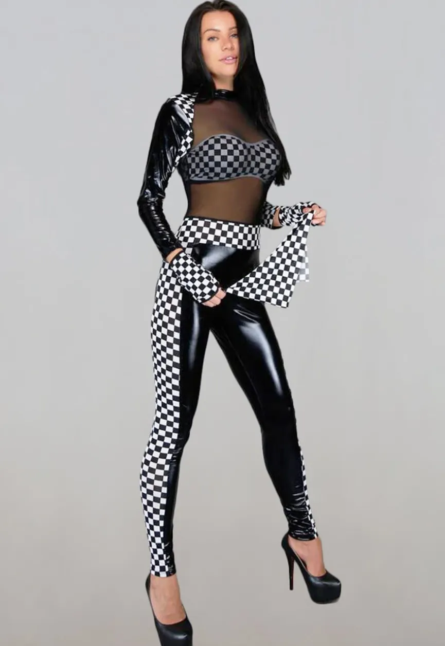 Mesh Racer Pitspoes Kostuum