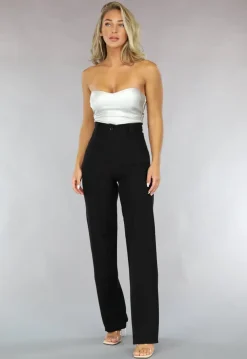 Metallic Zilveren Strapless Top met Sweetheart Halslijn