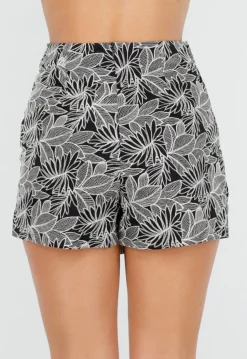 Minirok met All Over Print in Zwart en Beige