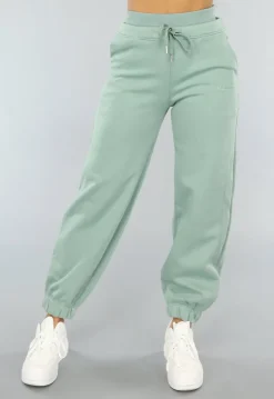 Mintgroene Joggingsbroek met Veters