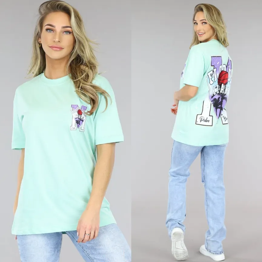Mint Oversized Basketbal T-Shirt