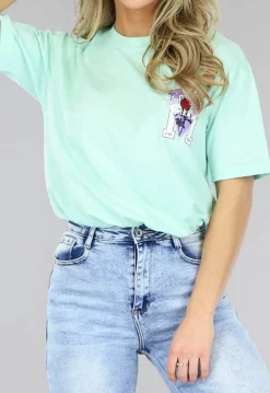 Mint Oversized Basketbal T-Shirt