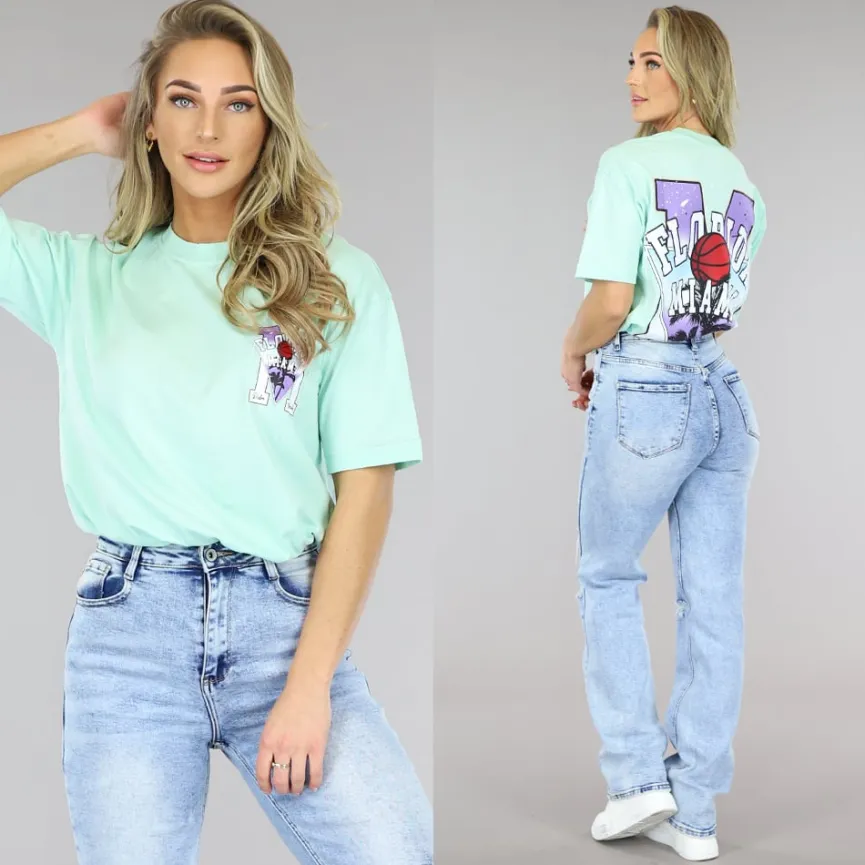 Mint Oversized Basketbal T-Shirt