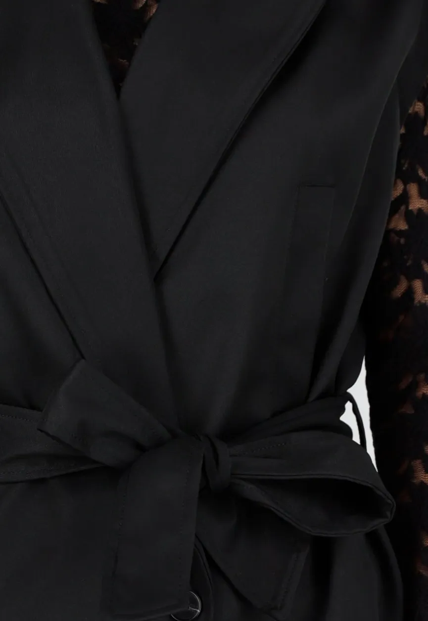 Mouwloze Overslag Blazer Zwart