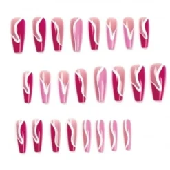Multi Roze Swirl Nepnagels