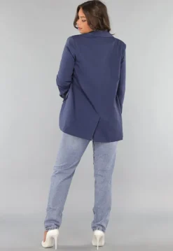 Navy Oversized Blazer met Tailleband