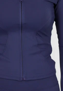 Navy Stretch Sportset met Strakke Legging en Vestje