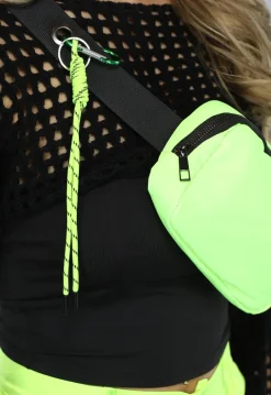 Neon Groene Fanny Pack met Karabijnhaak