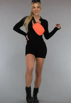 Neon Oranje Festival Tasje met Gespsluiting