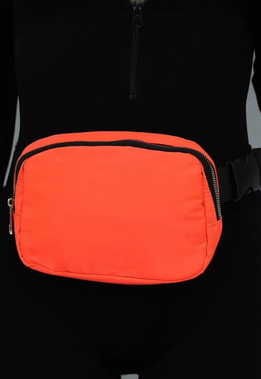 Neon Oranje Festival Tasje met Gespsluiting