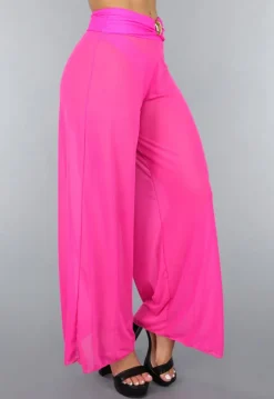 Neon Roze Wide Leg Cover-Up Broek