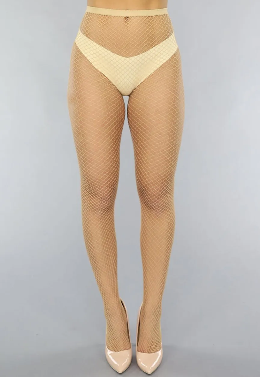 Netpanty in Nude met Medium Fishnet