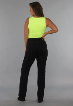 Noen Gele Vierkante Hals Bodysuit