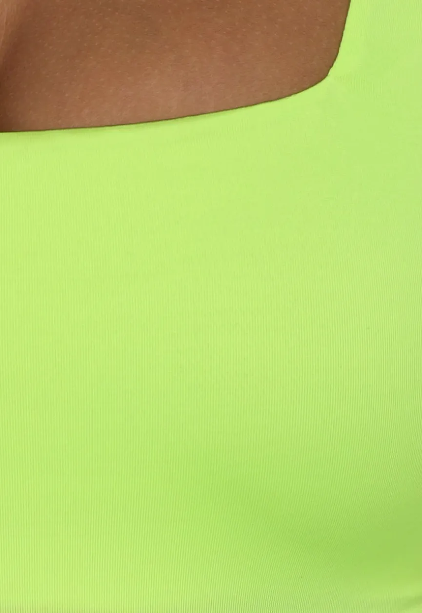 Noen Gele Vierkante Hals Bodysuit