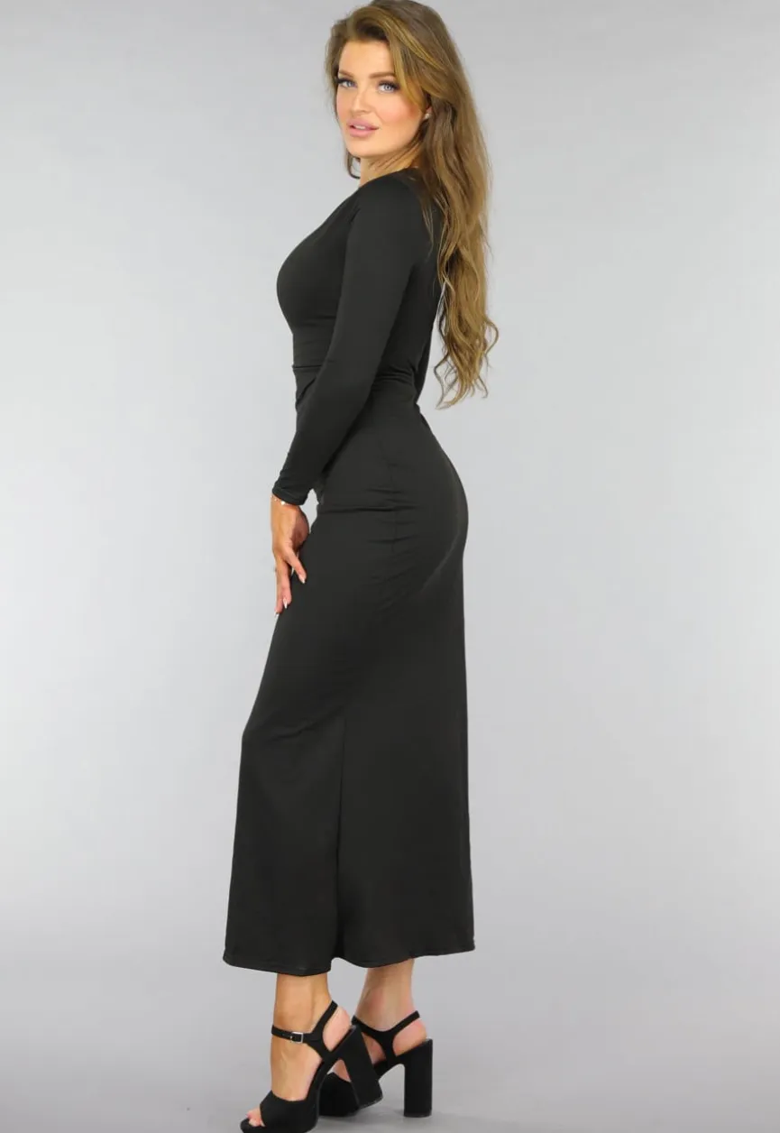 One Shoulder Split Jurk met Ruffles