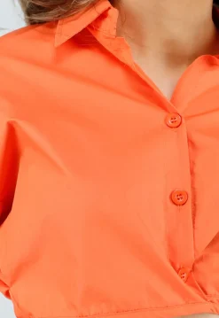 Oranje Blouse met Strap Details